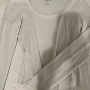 American Eagle Outfitters Women's White Long Sleeve Bodysuit